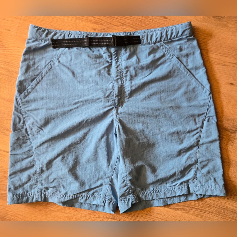 LL Bean Men's Lightweight Blue Hiking Shorts With Belt XL